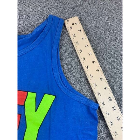 Disney Mickey & Co Goofy Varsity Tank Top Mens Large Blue 1 Graphic 90s Y2K - Picture 8 of 10